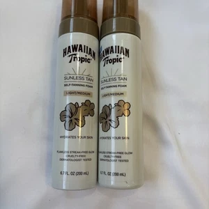 Hawaiian Tropic Self Tanning Foam,Light/Medium Cruelty Free. 6.7oz Lot Of 2 - Picture 1 of 5