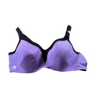 Torrid Active lila schwarz Sport BH kabellos volle Abdeckung Größe 46C - Bild 1 von 5