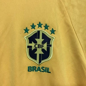 CBF Brasil Yellow Green Sport Jacket Zip Long Sleeve Pockets - Picture 1 of 24