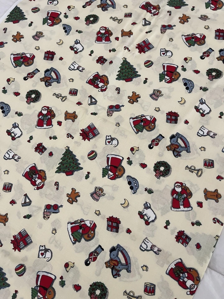 Vintage Susan Winget For Fabric Traditions - Christmas Santa Nutcraker. 2 YARDS! - Image 1 of 4