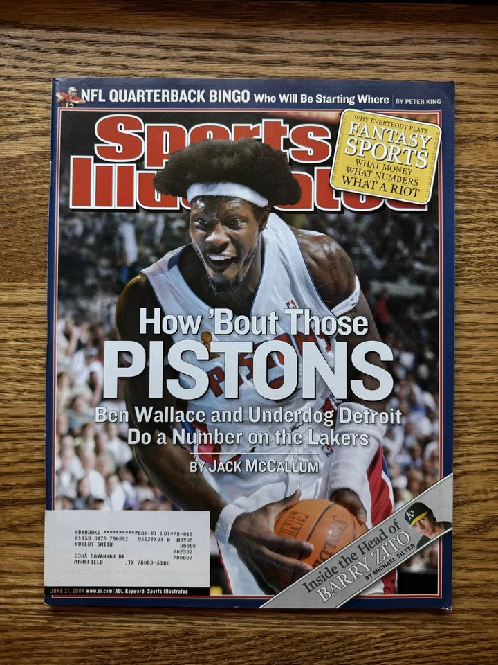 Sports Illustrated 21/06/04 Ben Wallace Pistons NBA Champ - Imagem 1 de 1