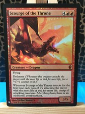 MTG X Foil Scourge of the Throne. Mystery Booster. Red Mythic Creature - Dragon.