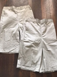 French Toast Uniform Khaki Boys Pull On Short Size 18 Lot of 2 - Picture 1 of 4