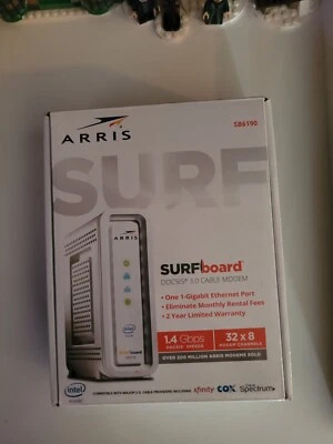 ARRIS Surfboard SB6190-RB DOCSIS 3.0 Cable Modem, White UNUSED OPEN BOX FAST - Image 1 of 4