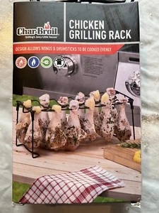 CHAR-BROIL Chicken Leg Drumstick Grill Stand Holder BBQ Non-stick Grill - Picture 1 of 4
