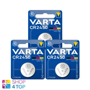 3 VARTA CR2450 LITHIUM BATTERIES 3V 560 mAh CELL BOTTON CR2450SLF EXP 2030 NEW - Picture 1 of 1