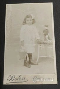 Photographie ancienne fillette Borda Chatellerault C.D.V. - Imagen 1 de 2