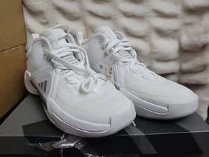 Size 8.5 - adidas Exhibit Select Mid White Silver Metallic Womens - Picture 1 of 10