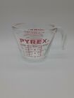 Pyrex 1 Cup 8Oz 250ML Metric Clear Glass Red Lettering Measuring Cup 508
