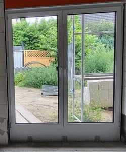 2 bodenlange doppelflügelige Terrassen-Fensterelemente 1980x2155 - Bild 1 von 3