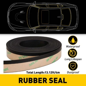 4M Car Windshield Roof Rubber Seal Strip Noise Insulation Stickers Accessories - Picture 1 of 12
