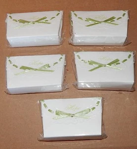 Sachet fragrance Boxes By Shabby 5ea Hope Green Ribbon 4" x 3" Wedding Gift 60P - Picture 1 of 2