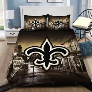 New Orleans Saints Full Bedding Duvet Cover Set (4pcs), Gift For Fans - Picture 1 of 1