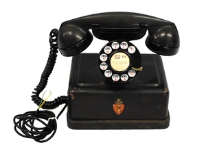Norweski Telegrafverket model 34, Metalowe etui - Obrotowa tarcza telefon biurkowy - Zdjęcie 1 z 11