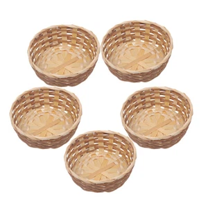 5 Pcs Bamboo Fruit Basket Baskets for Storage Pantry Small Woven - Picture 1 of 12