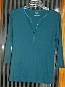 GR S DRESSBARN DUNKELGRÜN V-AUSSCHNITT STRETCH TOP - Bild 1 von 2