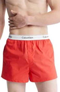 Calvin Klein Mens Modern Cotton Sleep Slim Boxer in Orange Odyssey Size Large - Picture 1 of 3