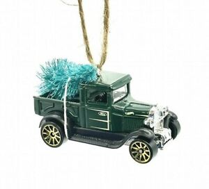 🎄Last 1! Hot Wheels 29 Ford Classic Green Handmade Christmas Ornament Mini Tree
