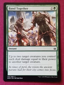 Magic The Gathering WAR OF THE SPARK BAND TOGETHER tarjeta verde Magic The Gathering - Imagen 1 de 2