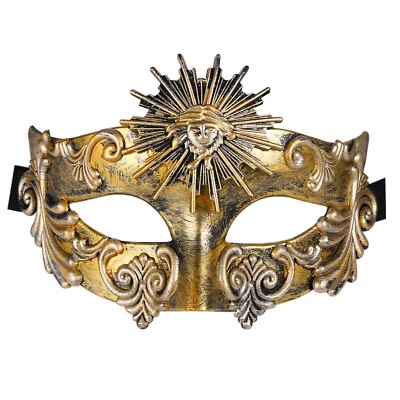 Men Greek Roman Sun God Warrior Costume Venetian Masquerade Party Ball Prom Mask - Image 1 of 4