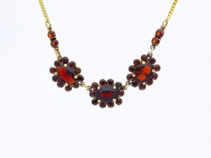 Collier ottimo prezzo 6,00 ct. Granato oro 333 8 carati dettagli gioielli - Foto 1 di 7