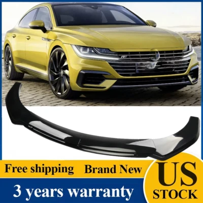 For VW Arteon CC 2019-2023 Glossy Black Front Bumper Lip Spoiler+Splitter - Image 1 of 4