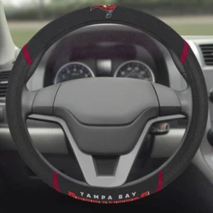Tampa Bay Buccaneers Embroidered Steering Wheel Cover, NFL - Picture 1 of 2