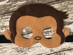 Curious George Inspired Felt Mask - Picture 1 of 3