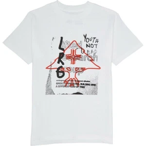 LRG Tag S/S T-Shirt Men's Medium White Lifted Research Group Urban NWT - Picture 1 of 4