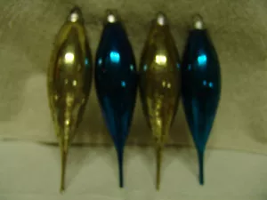 ORNAMENTI NATALIZI VINTAGE SILURO / LACRIMA ALTEZZA 5 POLLICI - Foto 1 di 2
