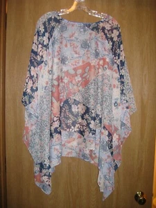 Übergröße Chiffon Tunika Top neu ohne Etikett handgefertigt in Kanada Strand Coverup  - Bild 1 von 6