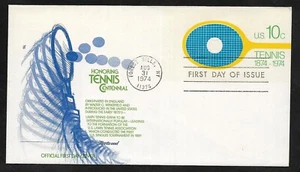 #U569 10c Tennis -Centennial- Stamped Envelope- Fleetwood FDC - Picture 1 of 2