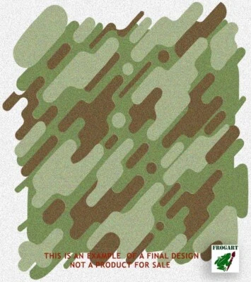 Geometric Round Camo High Heat Vinyl Stencil Kit 11"x13" (3) Sheets For Cerakote - Image 1 of 4