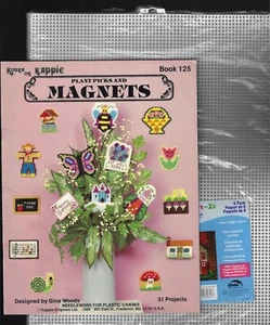 Kappie Originals~Plant Picks and Magnets and 6 Sheets size 7 plastic Canvas - Picture 1 of 3