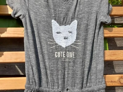 MANGUUN Jumpsuit Overall Hose Onesie WENDE PAILLETTEN Kitty Katze 152 158 164 L - Bild 1 von 4