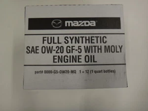 Mazda Moly Oil 0w20 Case (12 quarts) 0000G50W20MQ - Picture 1 of 3