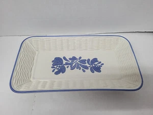 Pfaltzgraff Yorktowne Basket Weave Bread Tray Platter 12” Relish Rectangle tray - Picture 1 of 11