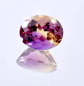 12 x 14 MM Natural Bi-Color Bolivia Ametrine Untreated Loose Gemstone Certified - Picture 1 of 5