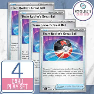 Team Rocket's Great Ball (SV 10 175/182) 4x Play Set - Destined Rivals NM/M - Picture 1 of 1