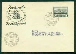 ICELAND, 1957, 25 kr (#305) FDC, más escaso y en muy buen estado, Facit $90.00 - Imagen 1 de 1