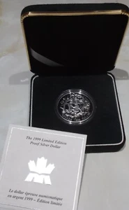 1999 CANADA SILVER ONE DOLLAR COIN. 'OLDER PERSONS' $1. IN BOX WITH COA. - Picture 1 of 3