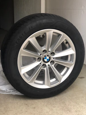 Vier orig. Sommerräder BMW F10/F11, Alufelgen Styling 236, 225/55 R17  run-flat - Bild 1 von 4