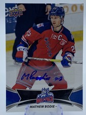 Mathew Bodie Hartford Wolf Pack Rangers 2016-17 UD AHL Autographs Signatures #20