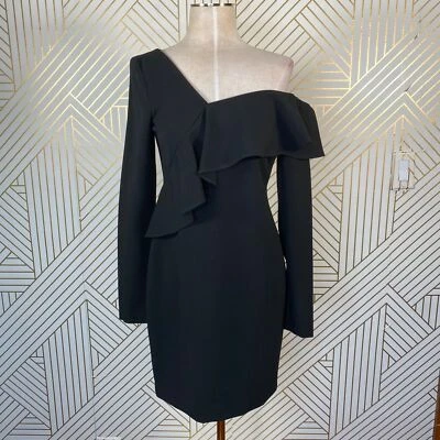 NWT Black Halo Tava Mini Dress in Black Party Cocktail Night Out Size 2 - Image 1 of 4