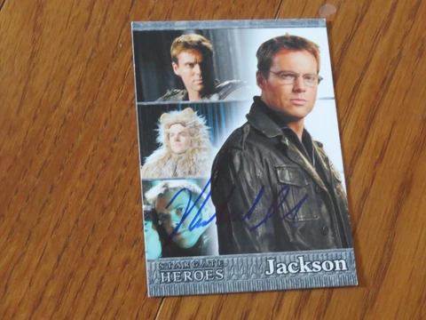Michael Shanks Jackson Autographed Hand Signed Card Stargate SG-1 Cover