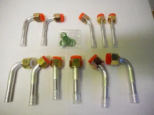 A/C FEMALE O RING BARBED FITTING KIT, STRAIGHT,45,90 DEGREE 11 pc - Picture 1 of 1