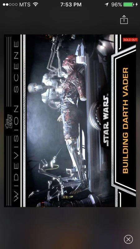 Topps Star Wars Digital Card Trader Building Darth Vader Widevision Insert - Image 1 of 1