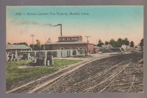 Newell IOWA 1910 CEMENT TILE FACTORY Brick & Tile? ADVERTISING IA - Picture 1 of 2