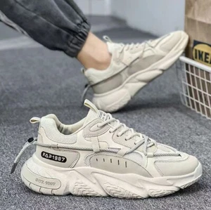 2024 Scarpe Uomo Nuove Maglia Traspiranti Sportive Corsa Casual Piccole Bianche Scarpe - Foto 1 di 3