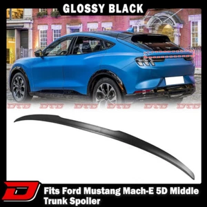 2021 Fits Ford Mustang Mach-E SUV DTO Rear Middle Trunk Spoiler Painted Black - Bild 1 von 6